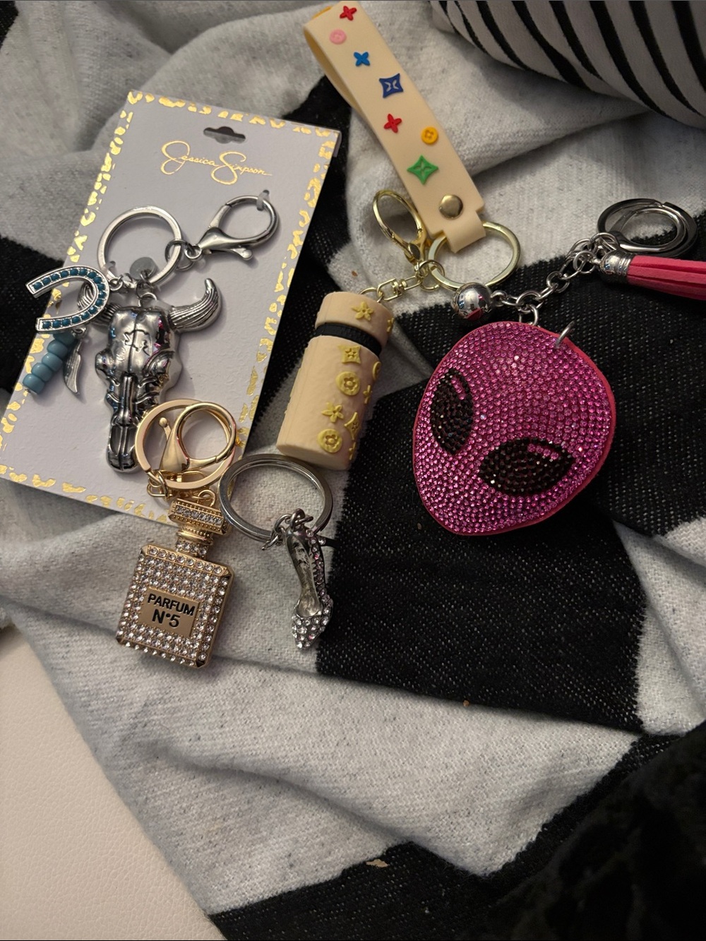 Lot of 5 Stylish Keychains
